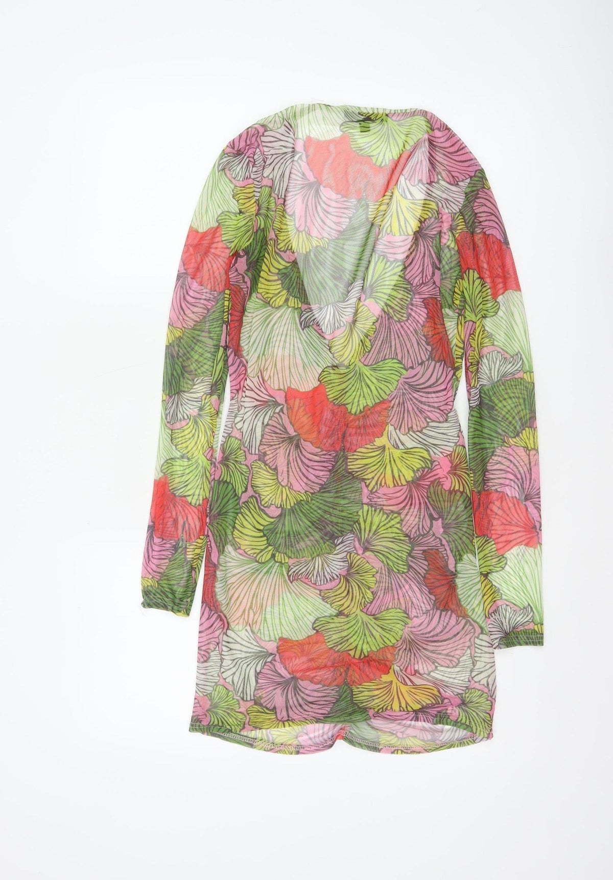 Missguided Women Multicoloured Floral Mesh Wrap Dress UK 12