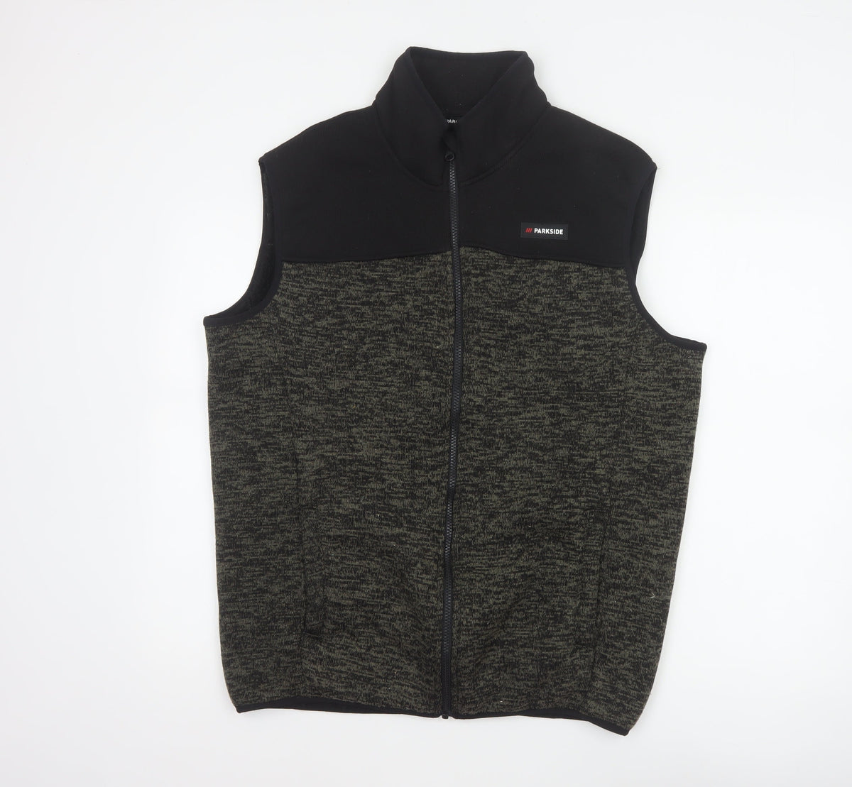 Parkside Men’s Grey Fleece Bodywarmer Waistcoat M Full Zip Workwear