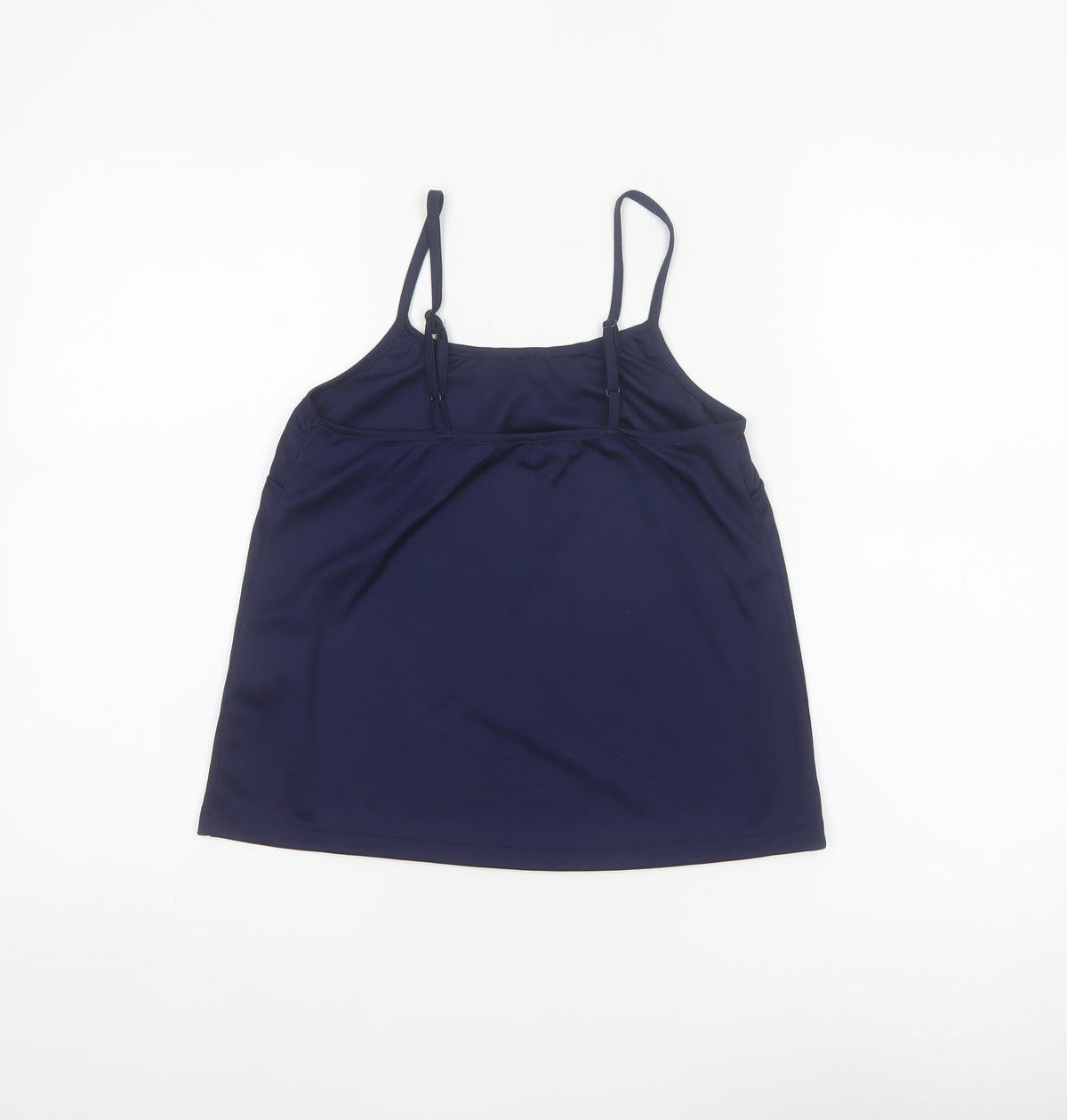 M&Co Women Blue Size 10 Petite Camisole Adjustable Strap Tank Top