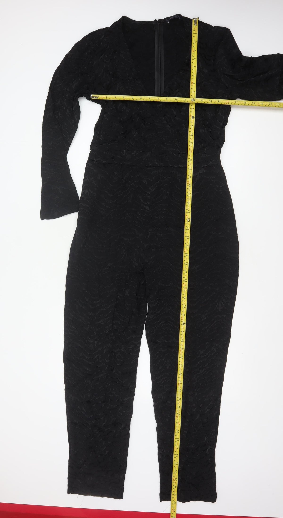 Marks and Spencer Women Black UK 12 Textured V-Neck Jumpsuit