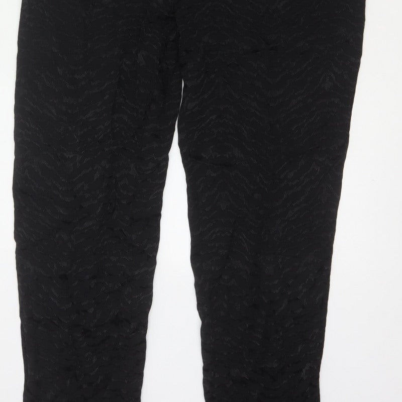 Marks and Spencer Women Black UK 12 Textured V-Neck Jumpsuit