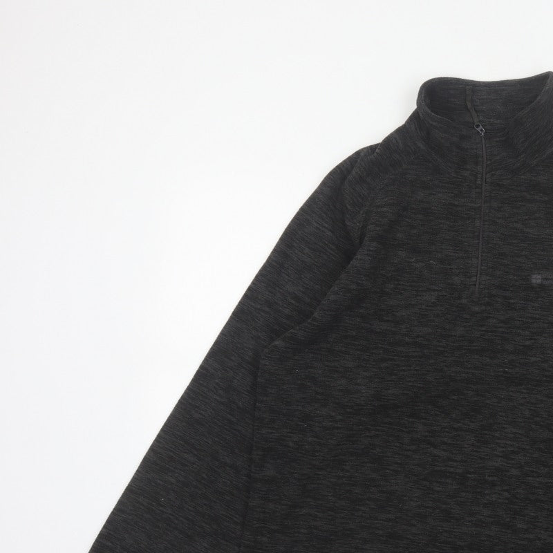Mountain Warehouse Men’s Black M 1/4 Zip Fleece Sweatshirt Outdoor