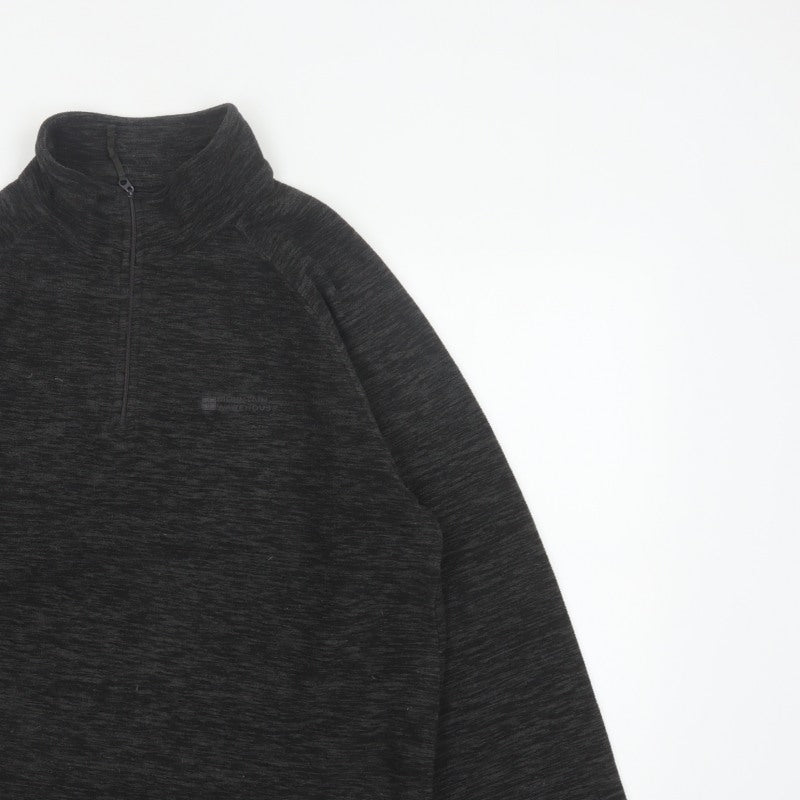 Mountain Warehouse Men’s Black M 1/4 Zip Fleece Sweatshirt Outdoor