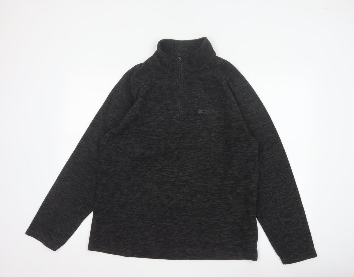 Mountain Warehouse Men’s Black M 1/4 Zip Fleece Sweatshirt Outdoor
