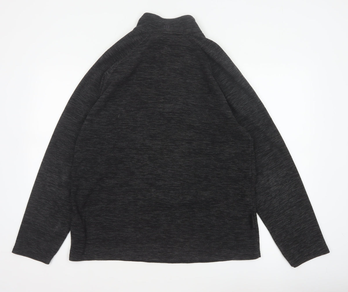 Mountain Warehouse Men’s Black M 1/4 Zip Fleece Sweatshirt Outdoor
