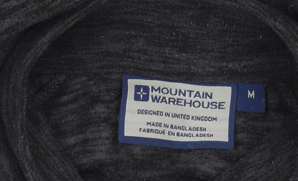 Mountain Warehouse Men’s Black M 1/4 Zip Fleece Sweatshirt Outdoor