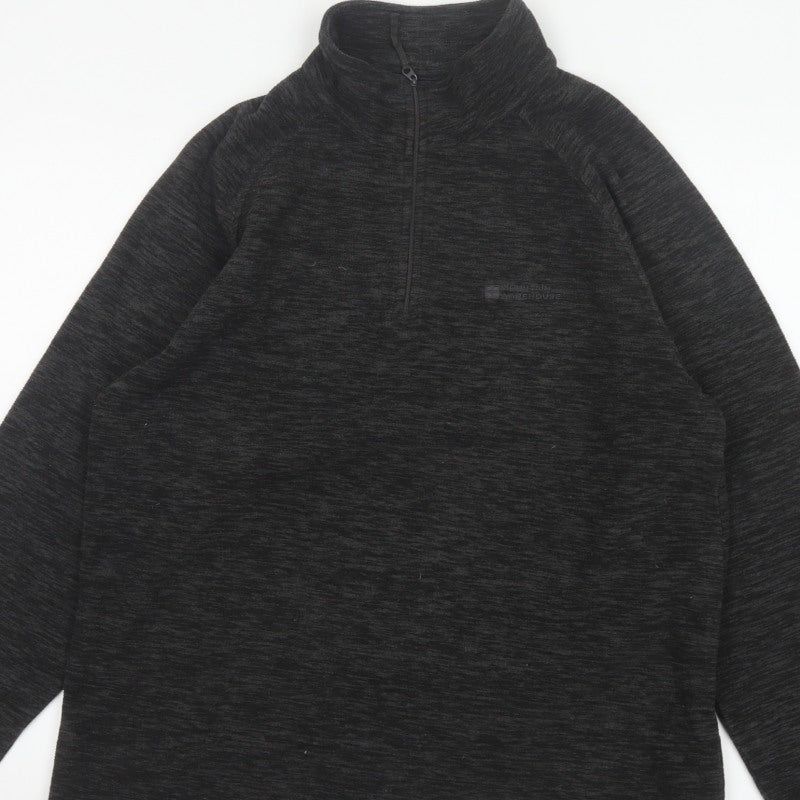 Mountain Warehouse Men’s Black M 1/4 Zip Fleece Sweatshirt Outdoor