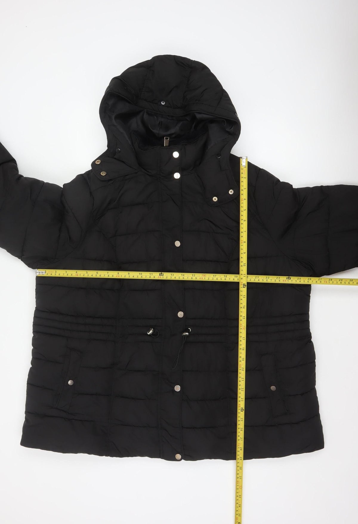 New Look Curves Women Black UK 24 Hooded Quilted Puffer Coat