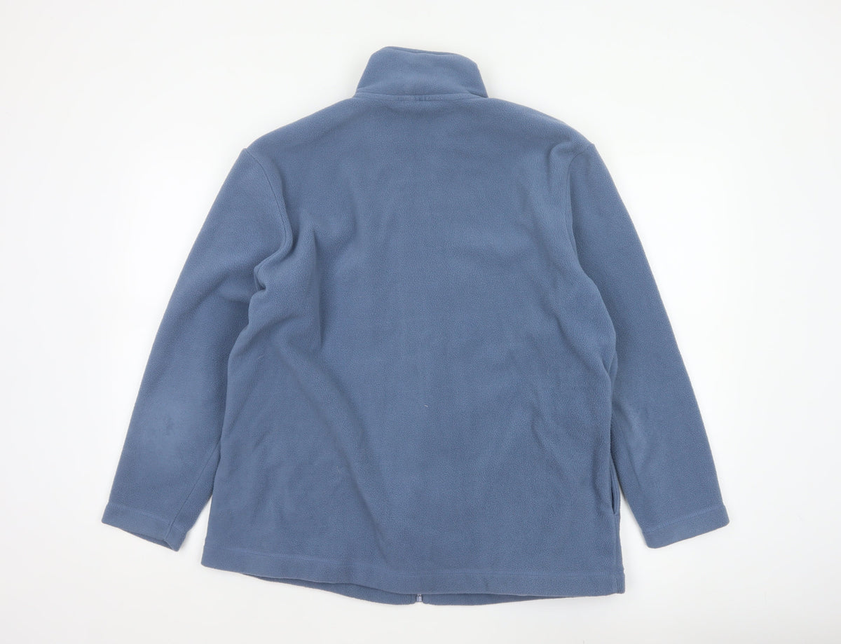 Being Casual Women’s Blue Fleece Jacket UK 12/14 Full Zip Pockets