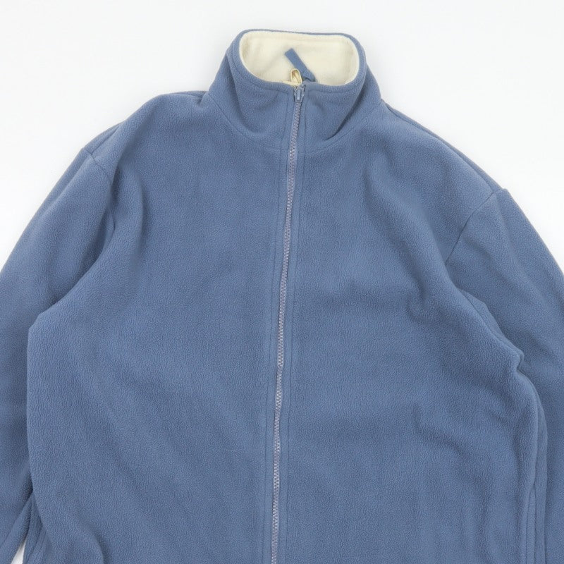 Being Casual Women’s Blue Fleece Jacket UK 12/14 Full Zip Pockets