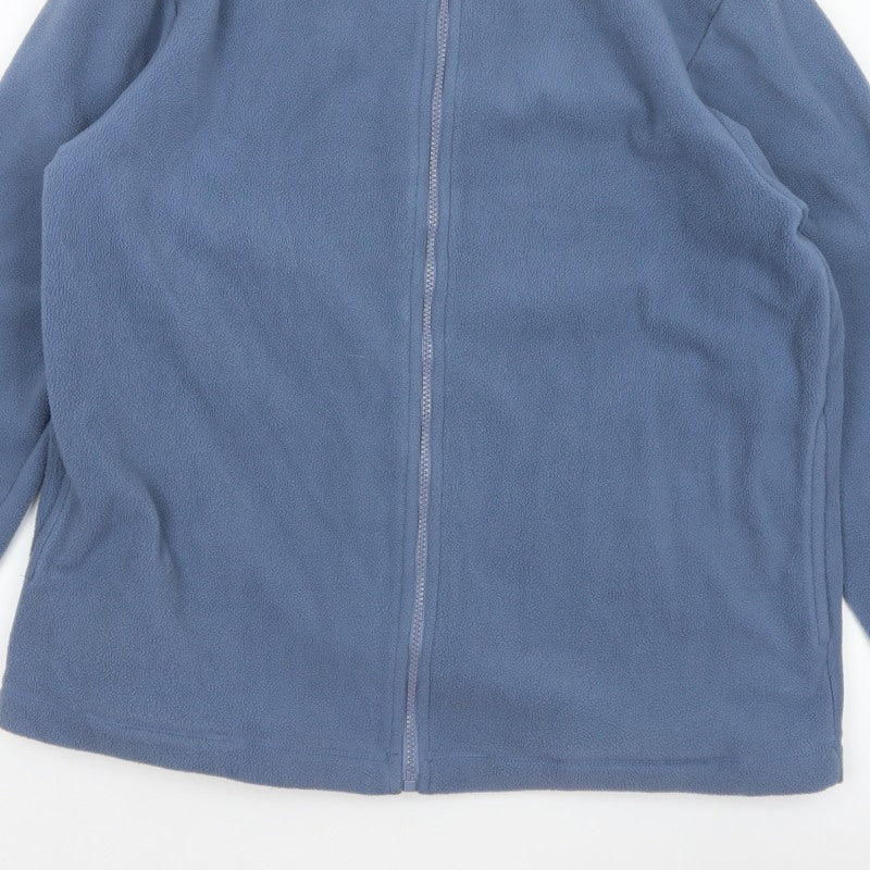 Being Casual Women’s Blue Fleece Jacket UK 12/14 Full Zip Pockets