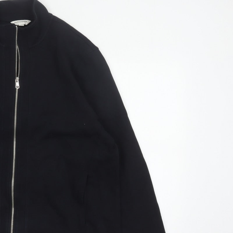Marks and Spencer Autograph Men Black L Regular Full Zip Jacket