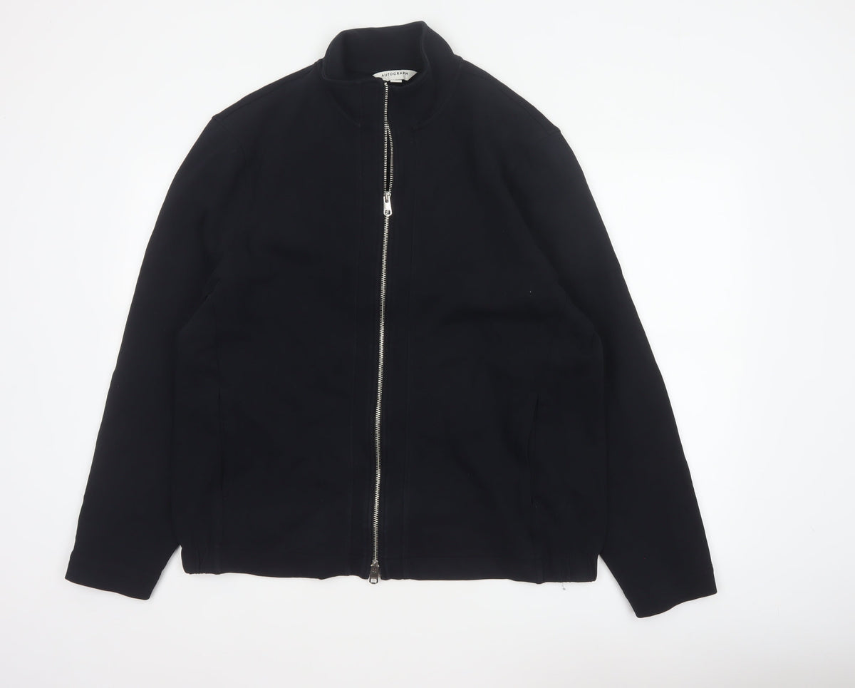 Marks and Spencer Autograph Men Black L Regular Full Zip Jacket