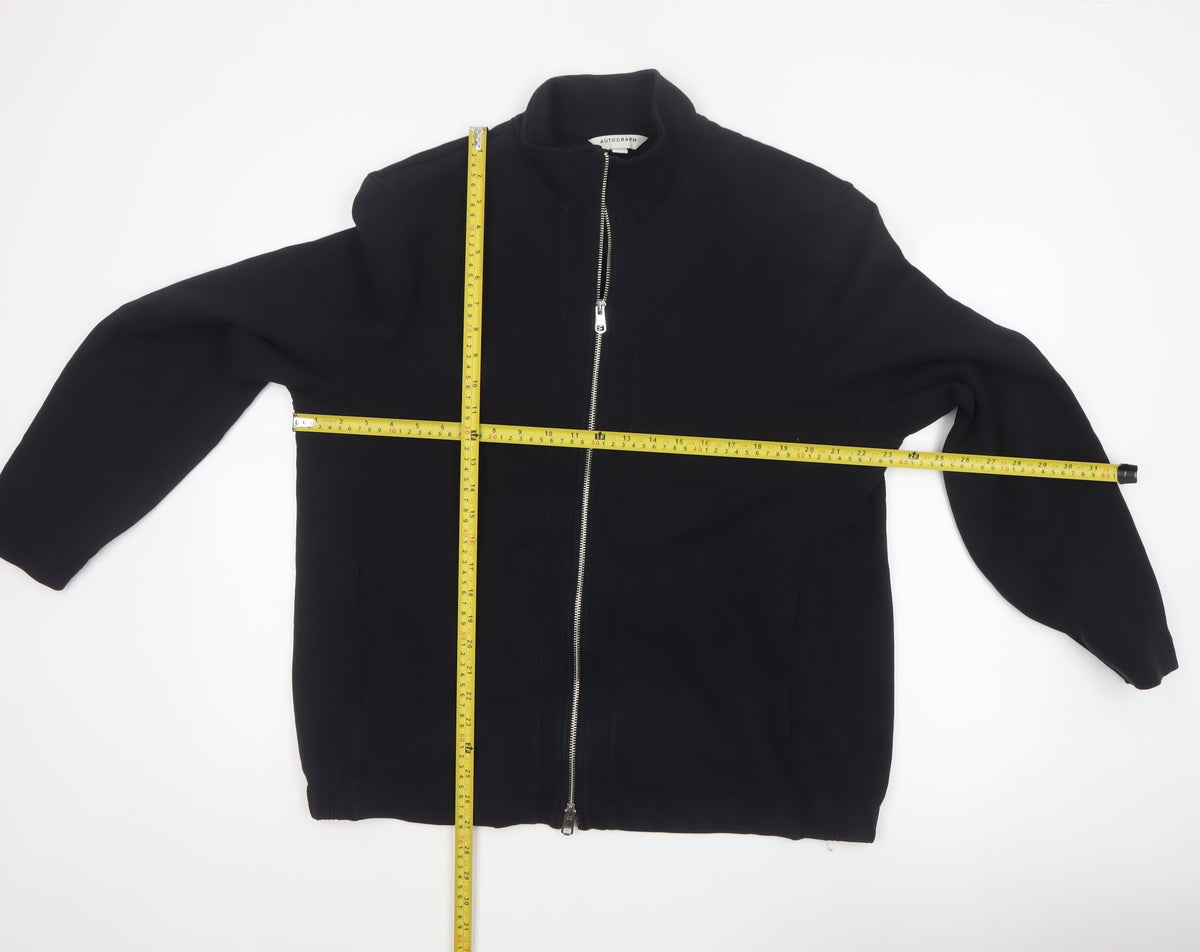 Marks and Spencer Autograph Men Black L Regular Full Zip Jacket