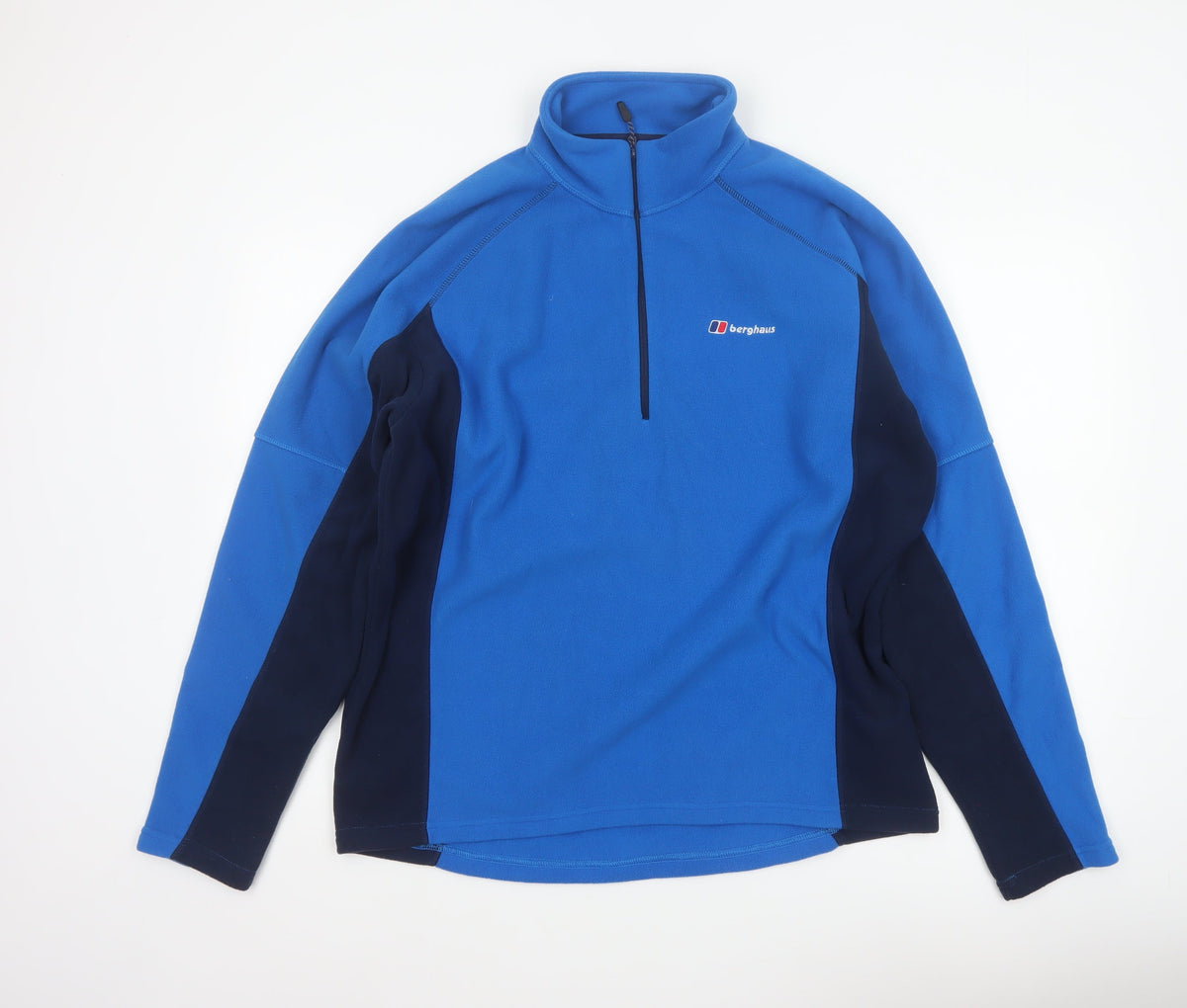 Berghaus Men's Blue L 1/4 Zip Fleece Pullover Sweatshirt Outdoor