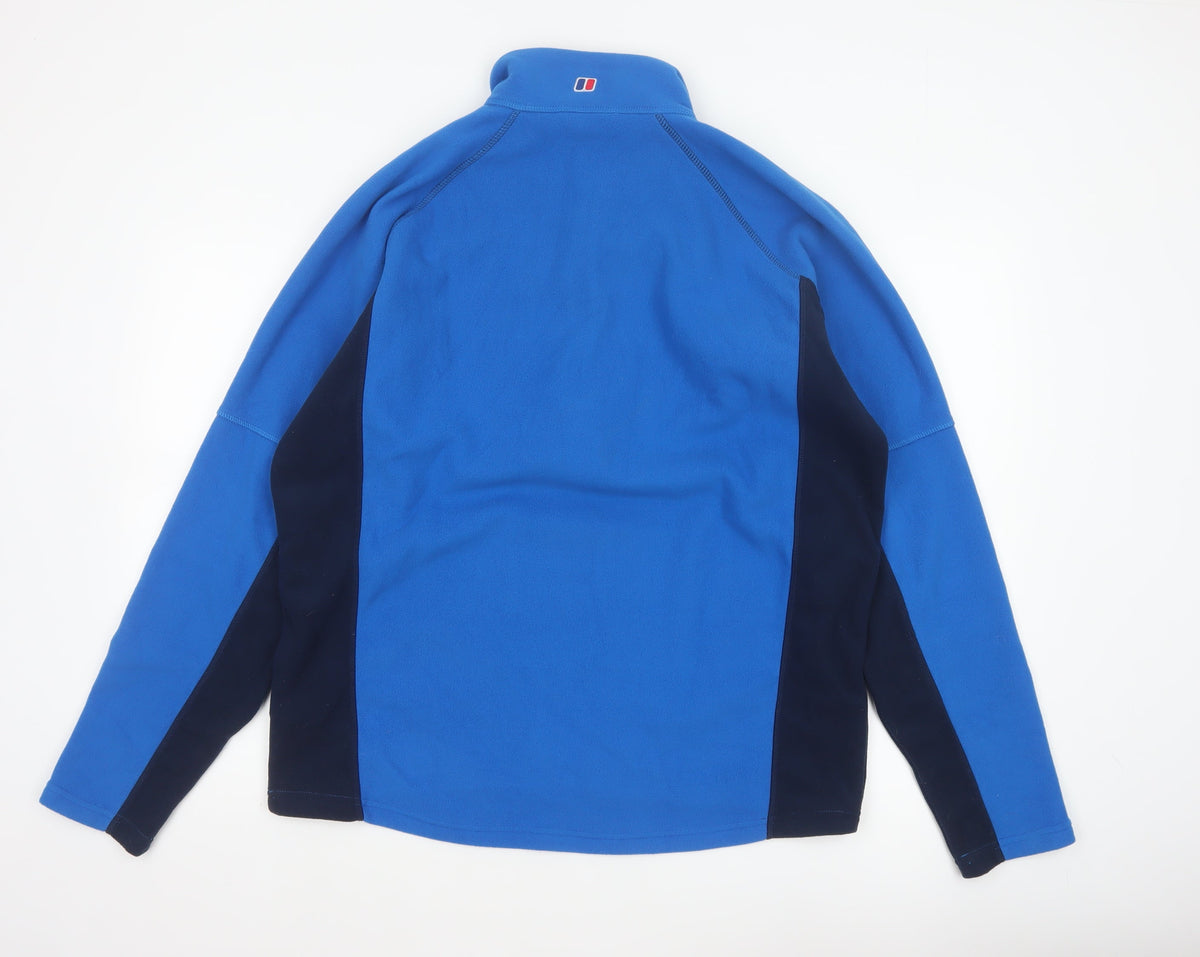 Berghaus Men's Blue L 1/4 Zip Fleece Pullover Sweatshirt Outdoor