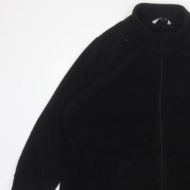 Yours Women Black UK 22 24 Plus Size Fleece Zip Jacket