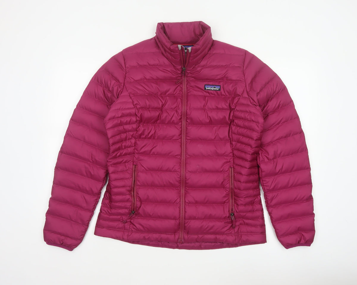 Patagonia Women’s Pink M Down Puffer Jacket Quilted Full Zip