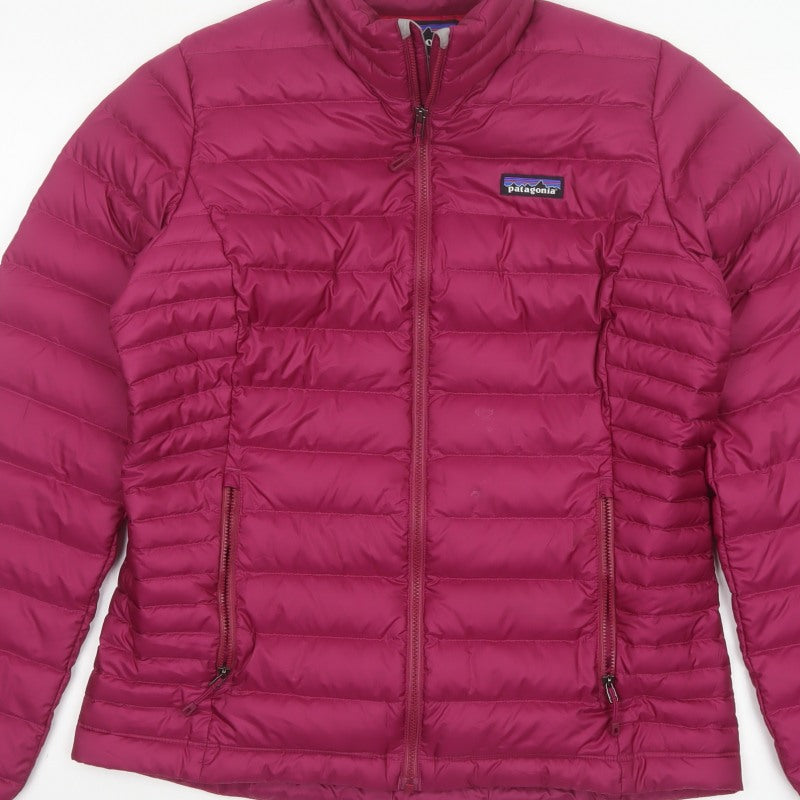 Patagonia Women’s Pink M Down Puffer Jacket Quilted Full Zip