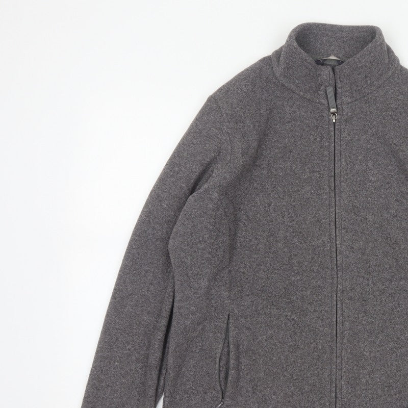 Marks and Spencer Women Grey Marl UK 16 Fleece Full Zip Jacket