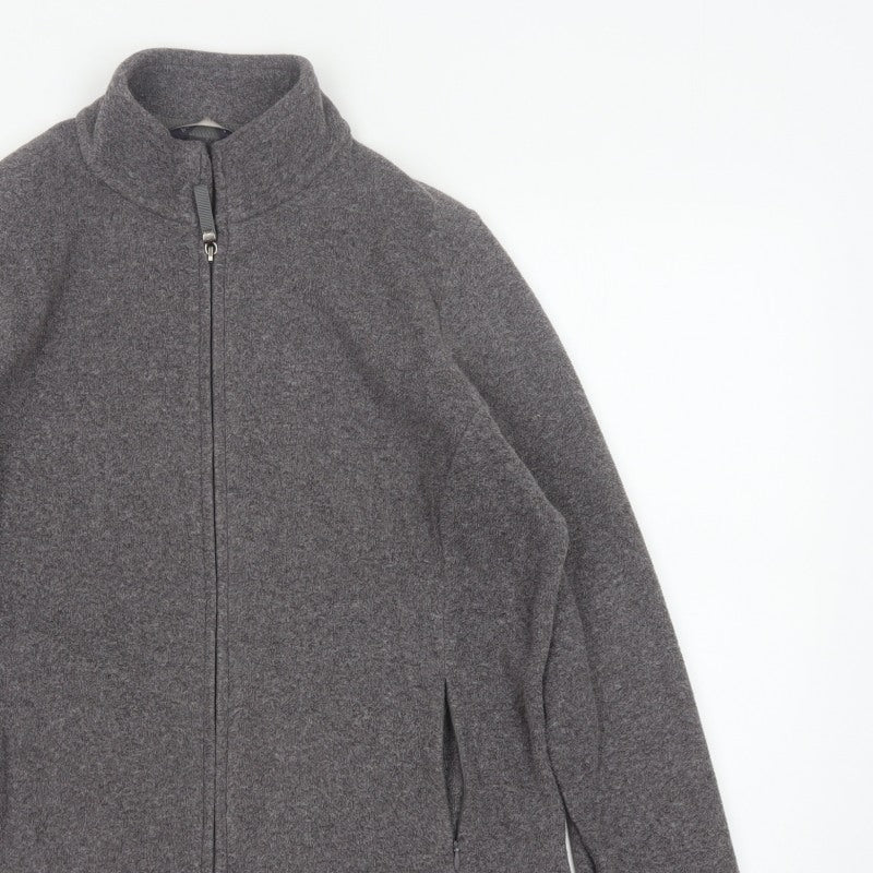 Marks and Spencer Women Grey Marl UK 16 Fleece Full Zip Jacket