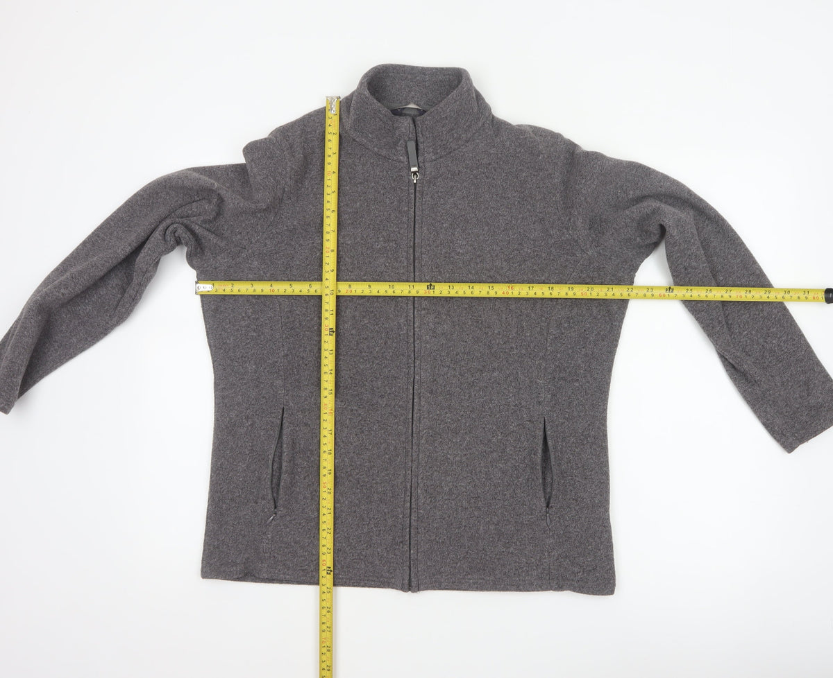 Marks and Spencer Women Grey Marl UK 16 Fleece Full Zip Jacket