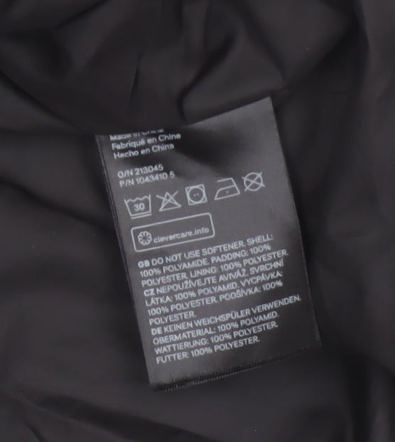 H&M Men’s Black L Puffer Bodywarmer Gilet Zip Pockets
