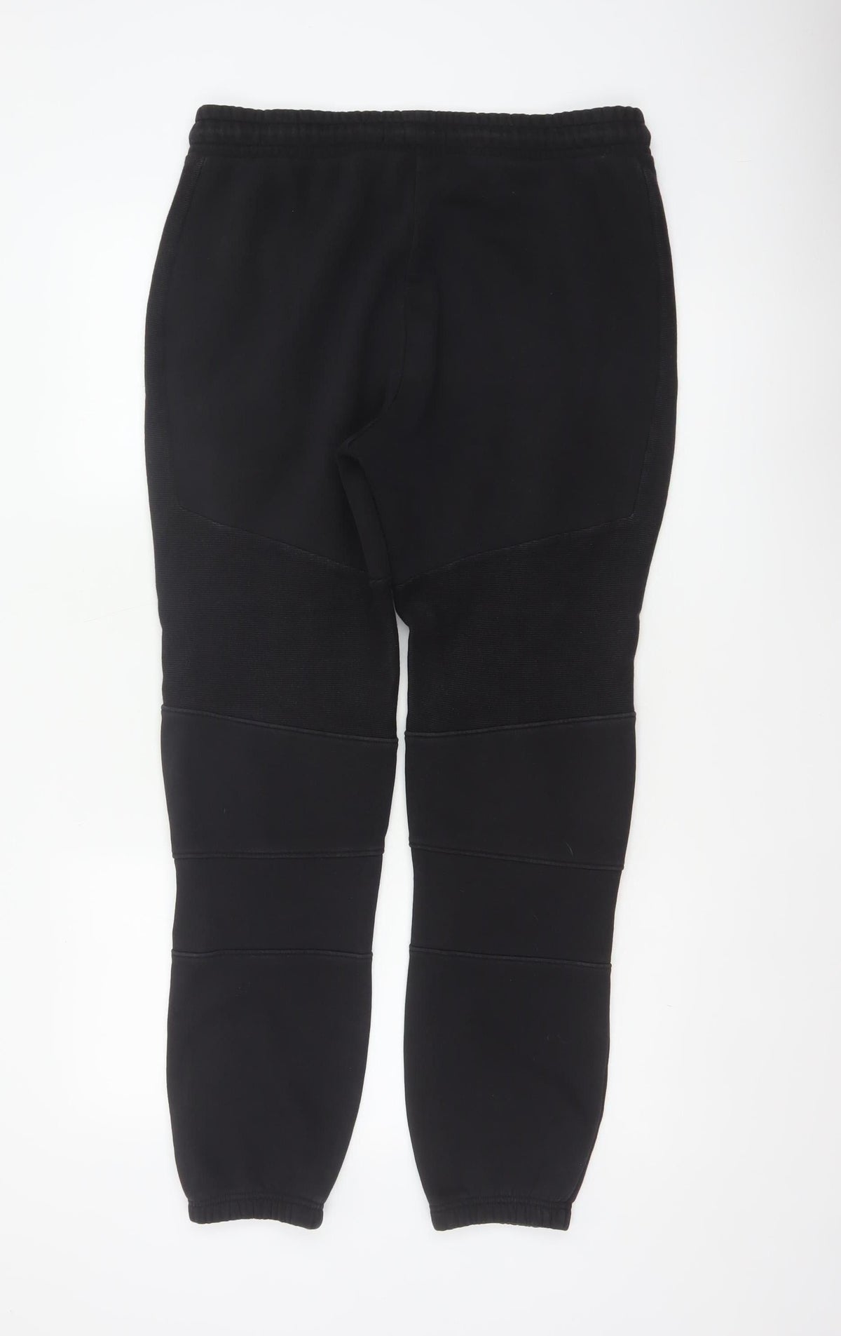 ISATH Mens Black M Slim Fit Cuffed Drawstring Jogger Trousers