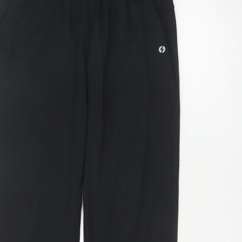 Powercut Women’s Black M Tapered Stretch Jogger Trousers Pockets