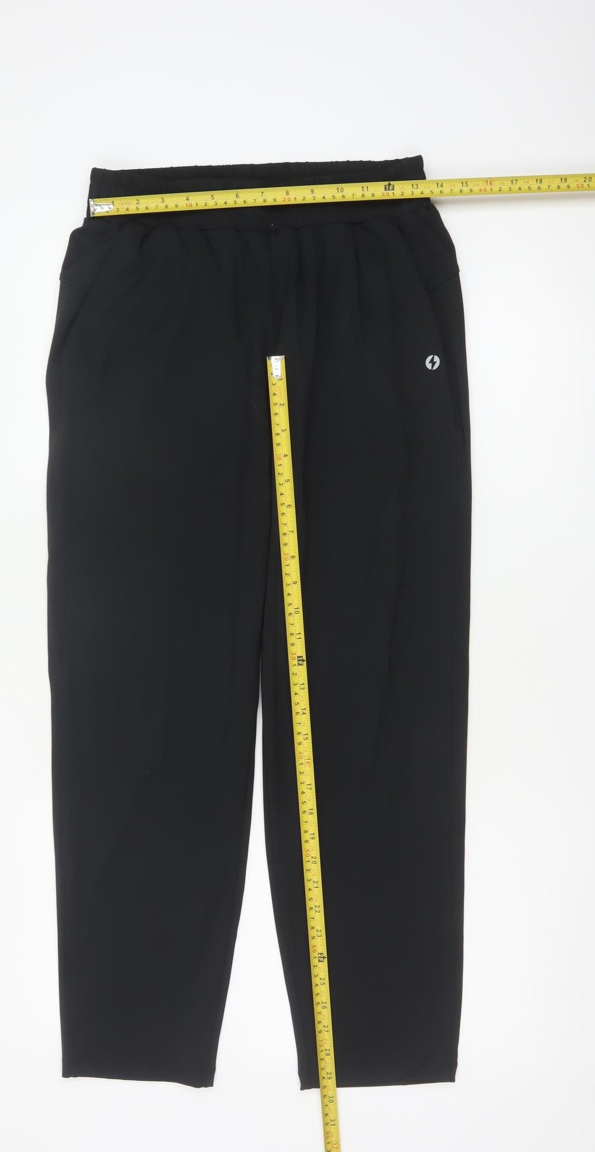 Powercut Women’s Black M Tapered Stretch Jogger Trousers Pockets