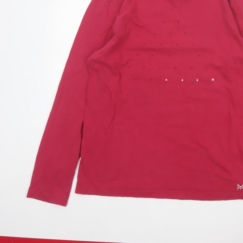 Additional view of Crew Clothing Company Men’s Red M Long Sleeve Graphic Crew Neck Top