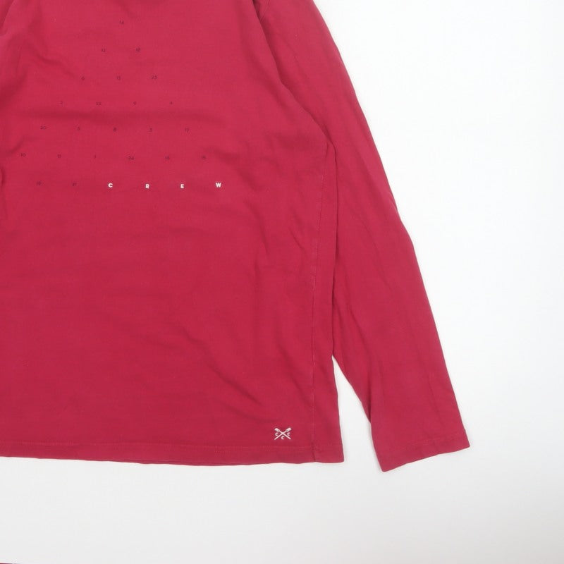 Additional view of Crew Clothing Company Men’s Red M Long Sleeve Graphic Crew Neck Top