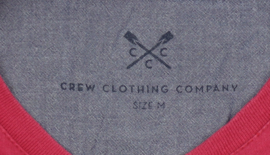 Additional view of Crew Clothing Company Men’s Red M Long Sleeve Graphic Crew Neck Top