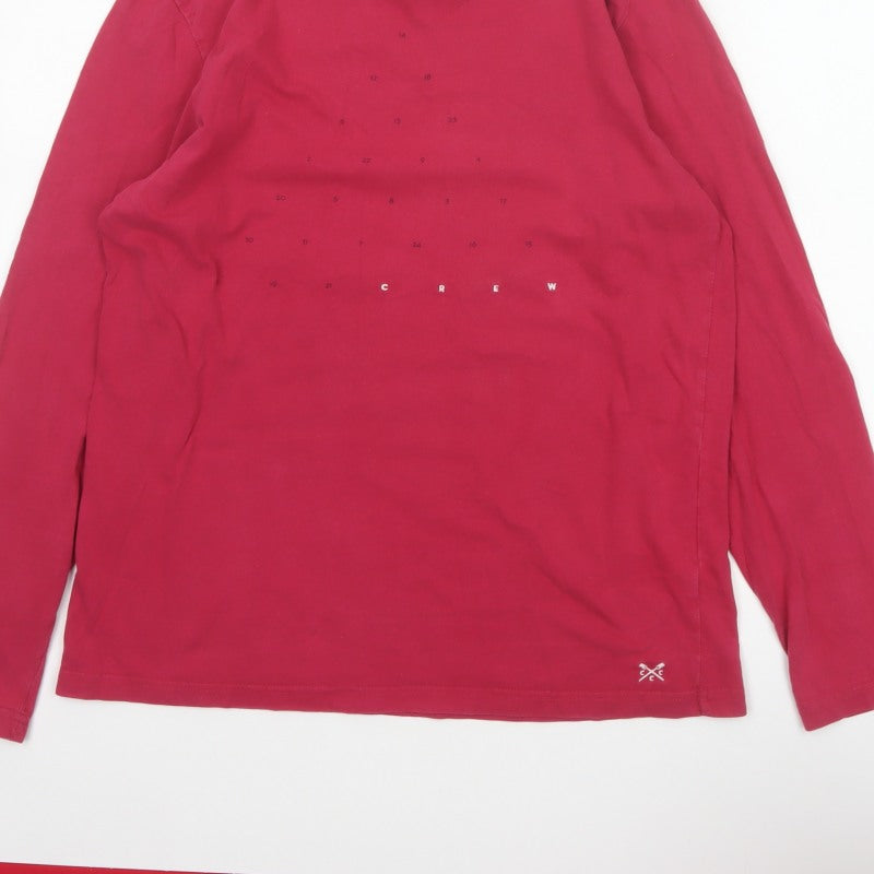 Additional view of Crew Clothing Company Men’s Red M Long Sleeve Graphic Crew Neck Top