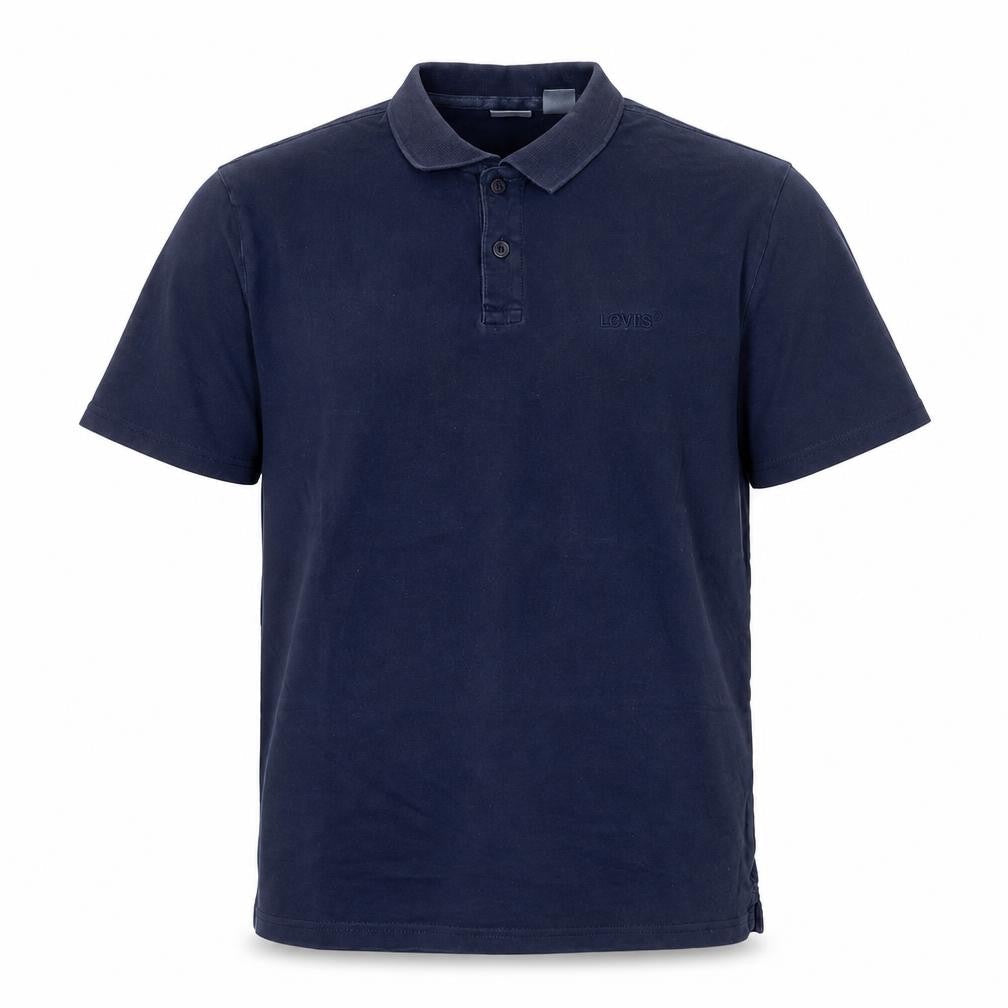Levi's Men's Blue M Relaxed Fit Cotton Logo Short Sleeve Polo Shirt