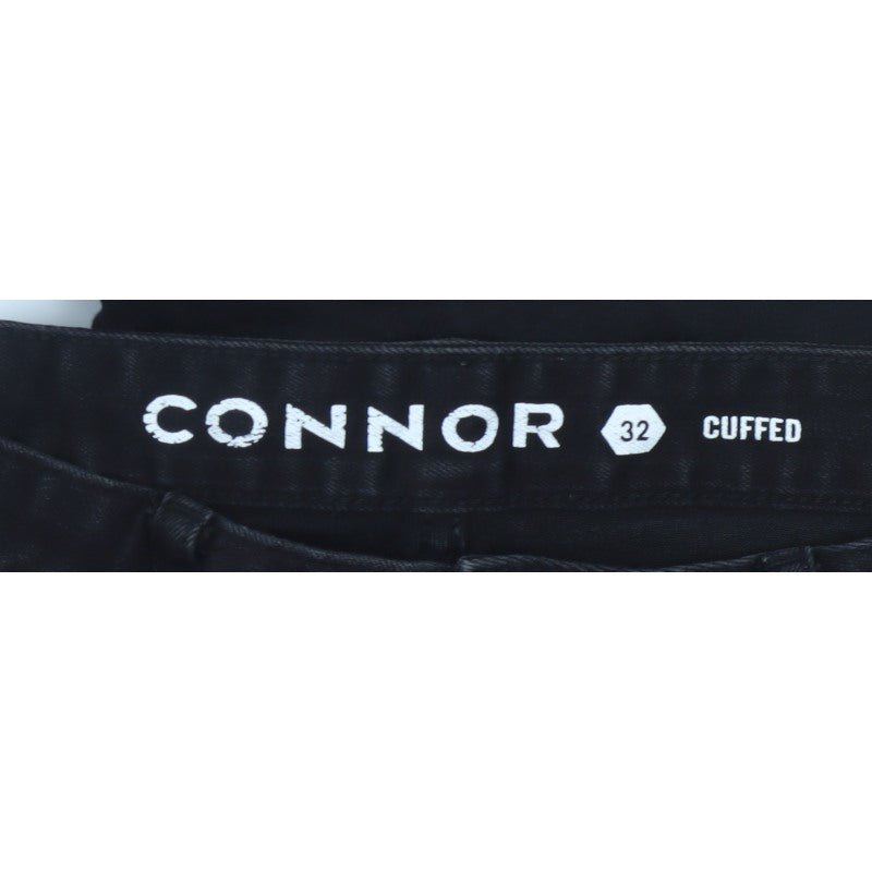 Additional view of Connor Men’s Black 32 Skinny Cuffed Distressed Biker Jeans