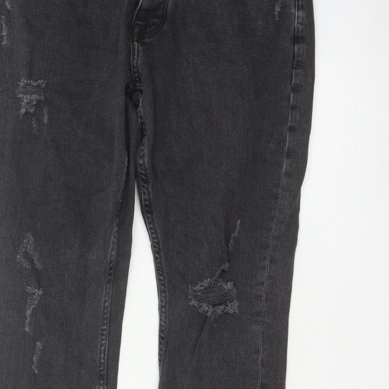 Denim Co Men’s Black W30 L30 Slim Distressed Stretch Skinny Jeans