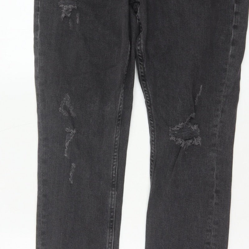 Denim Co Men’s Black W30 L30 Slim Distressed Stretch Skinny Jeans