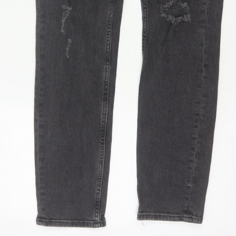 Denim Co Men’s Black W30 L30 Slim Distressed Stretch Skinny Jeans