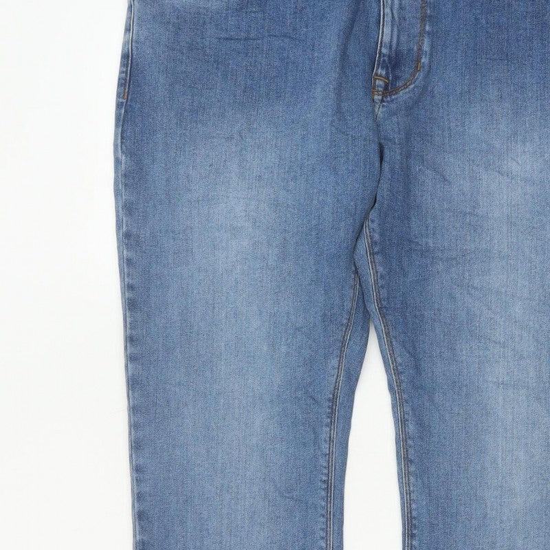 M&S Men’s Blue Light Wash Straight Stretch Jeans W32 L31