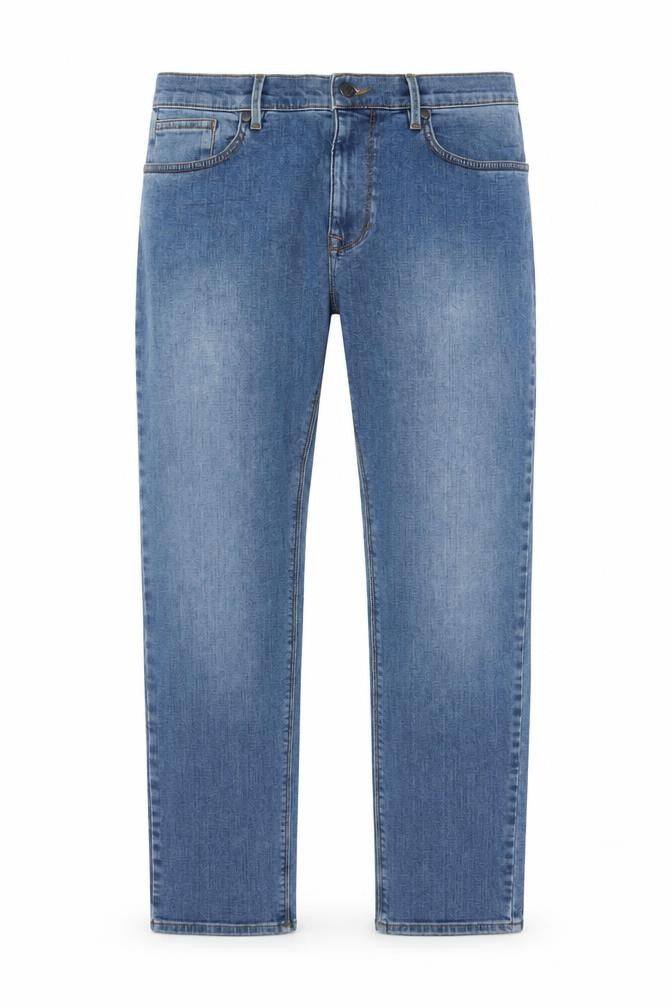 M&S Men’s Blue Light Wash Straight Stretch Jeans W32 L31