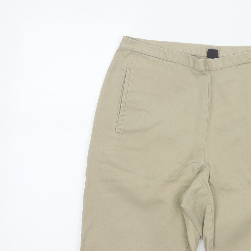 Gap Women’s Beige UK 8 Regular 100% Cotton Bermuda Chino Shorts