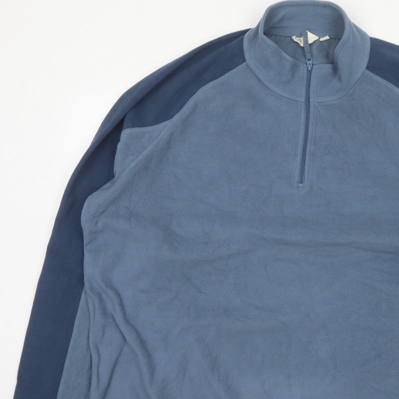 Mountain Warehouse Men Blue 4XL 1/4 Zip Fleece Sweatshirt Outdoor