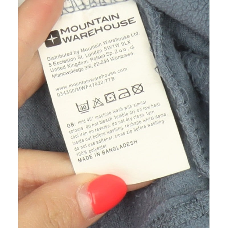 Mountain Warehouse Men Blue 4XL 1/4 Zip Fleece Sweatshirt Outdoor