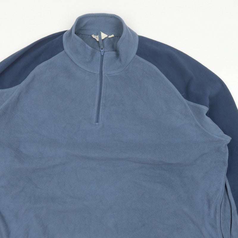 Mountain Warehouse Men Blue 4XL 1/4 Zip Fleece Sweatshirt Outdoor