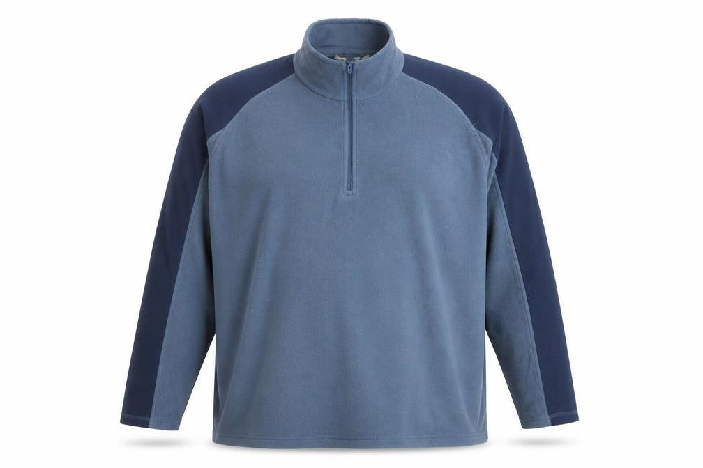 Mountain Warehouse Men Blue 4XL 1/4 Zip Fleece Sweatshirt Outdoor