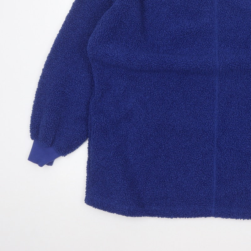 Next Women Blue XL Teddy Fleece Pullover Sweatshirt Crew Neck