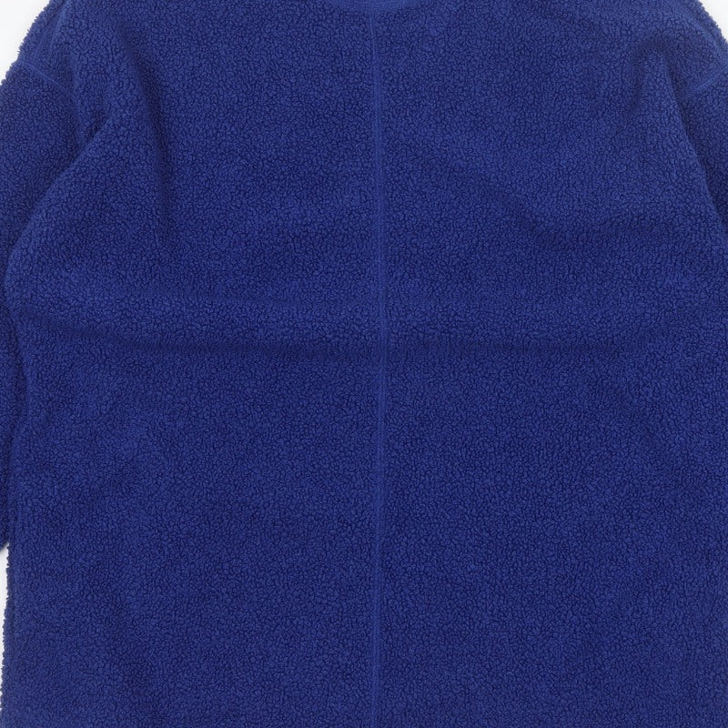Next Women Blue XL Teddy Fleece Pullover Sweatshirt Crew Neck