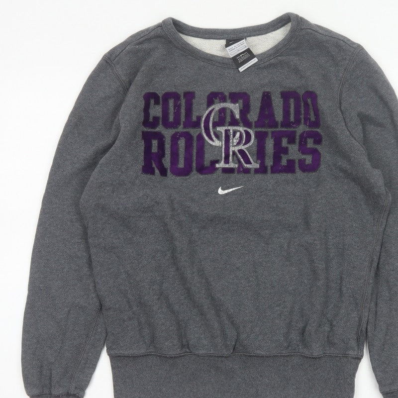 Nike Women’s Grey L Colorado Rockies MLB Graphic Crew Neck Sweatshirt