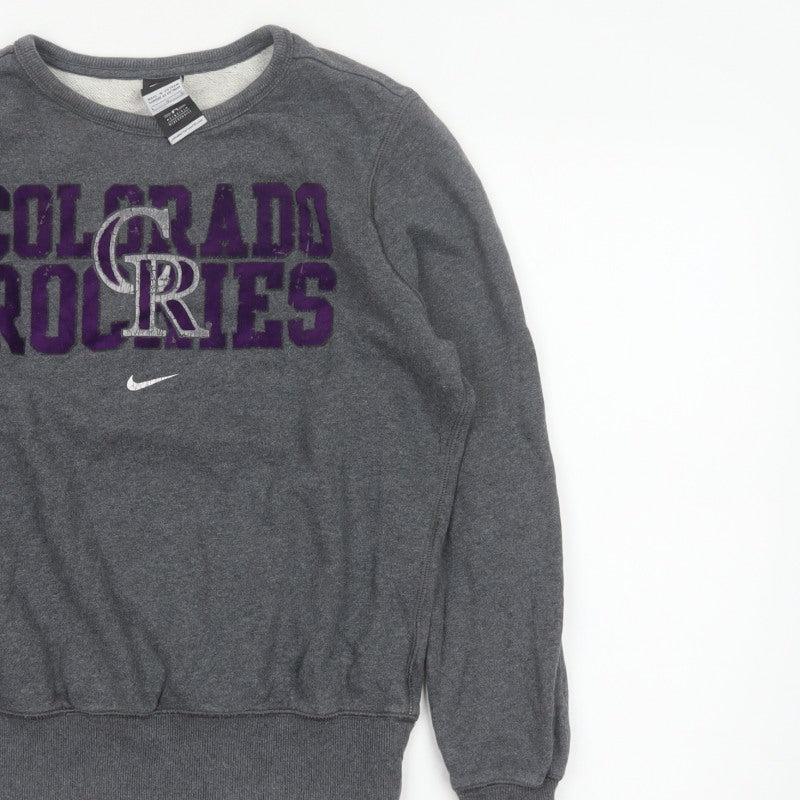 Nike Women’s Grey L Colorado Rockies MLB Graphic Crew Neck Sweatshirt